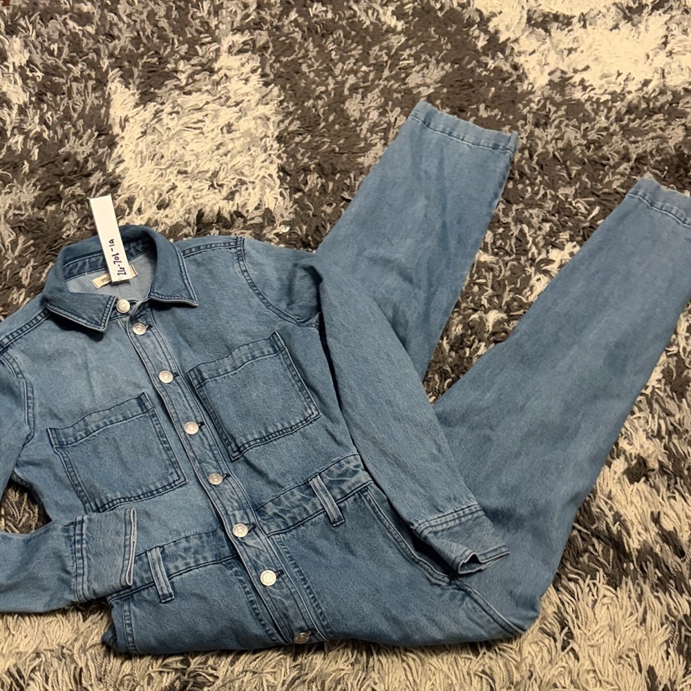 Madewell Light Blue Denim Jumpsuit